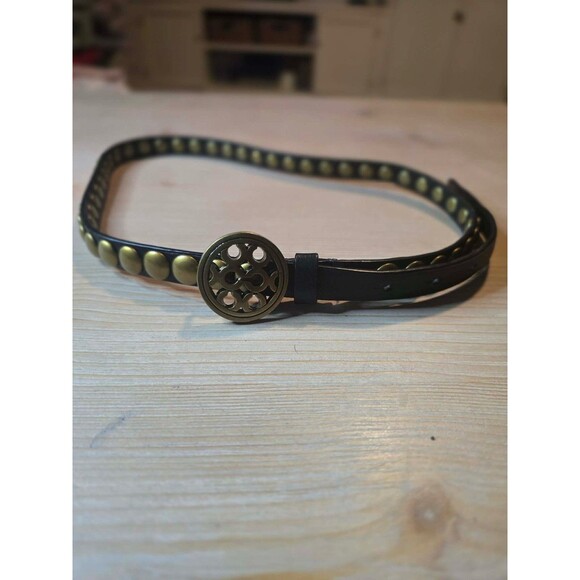 Coach studded belt with signature logo buckle  $148 retail sz S